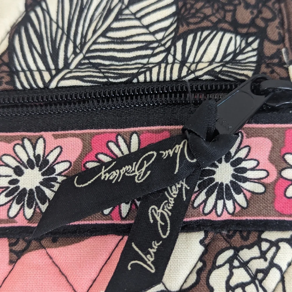 Vera Bradley Pink, Black & White Floral Crossbody Bag - Super Cute!